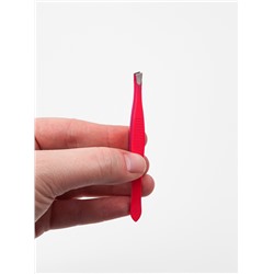 Пинцет скошенный, узкий, 9 см, МИКС