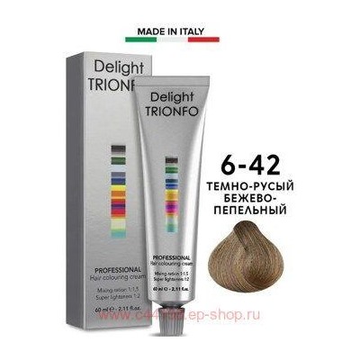 CD Делайт-Триумфо Стойкая Крем-краска 6-42 тёмно-русый бежево-пепельный 60 мл