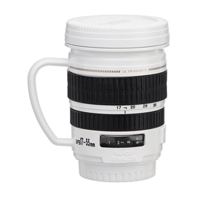 Термокружка TAKE IT EASY Экземпляр «Объектив», 220 мл, сохраняет тепло 2 часа, нержавеющая сталь, белая