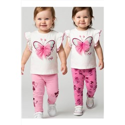 Брюки детские трикотажные для девочек (легинсы), 2 пары в комплекте PLAYTODAY, 1240077