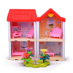 Дом для куклы "Вилла" с мебелью, в коробке