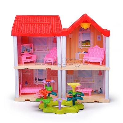 Дом для куклы "Вилла" с мебелью, в коробке