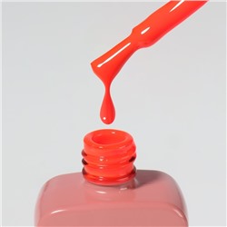 Гель лак для ногтей, однотонный, трехфазный, 10 мл, LED/UV, оранжевый (268)