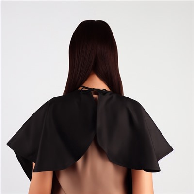 Пелерина парикмахерская, с крючком, чёрная