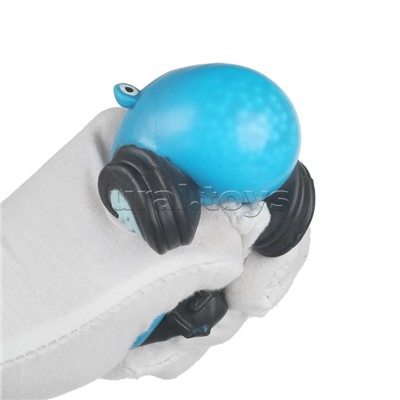 Игрушка - антистресс тянучка "Синий трактор" с шариками 8 см, блистер, Супер Жим