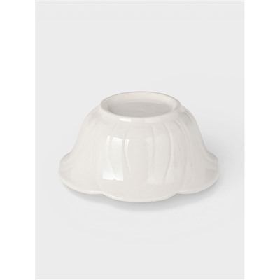 Салатники «Цветок», набор 5 шт.: 1 шт. 390 мл, 4 шт. 100 мл, керамика, белые