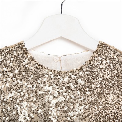 Платье нарядное для девочки KAFTAN с пайетками, золотисто-чёрное, рост 98-104 см