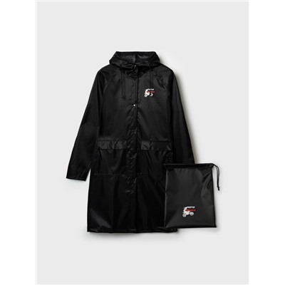 Плащ текстильный с полиуретановым покрытием для девочек (дождевик)