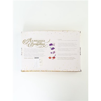 УЦЕНКА Алмазная вышивка на раме с частичным заполнением "Новогодняя ночь" 20*30, с гирляндой 96421