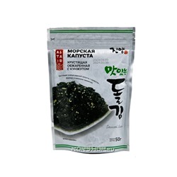Морская капуста хрустящая обжаренная хлопьями с кунжутом Джин Янг, Корея 50 г Акция
