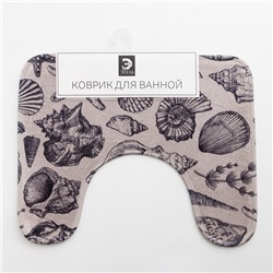 Коврик для ванной «Этель» Marine life, 50×40 см, велюр