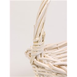 Корзина плетёная для хранения, ива, овальная, белая, набор 4 шт.