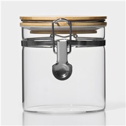 Банка для сыпучих BellaTenero «Эко», 500 мл, 10×10.3 см, с бугельным замком, стекло, прозрачная