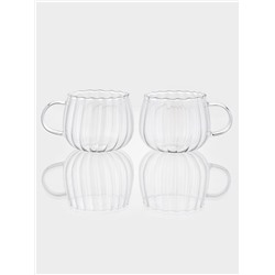 Набор кружек «Диана», 425 мл, 2 шт., боросиликатное стекло, прозрачный