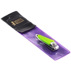 Mertz Книпсер для ногтей с обрезиненной ручкой 443 малый, салатовый, 5,5 см 3490