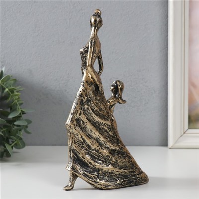Фигурка полистоун «Мама и дочка», под бронзу