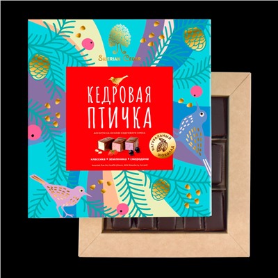 Кедровая птичка / кедровый орех, земляника, смородина / 180 г / ТМ Сибирский кедр