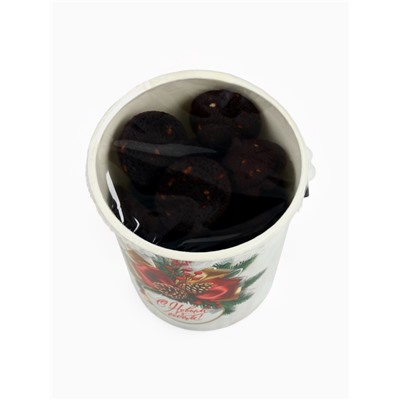 Подарочный набор новогодний «С Новым годом»: чай (50 г), конфеты (110 г), печенье брауни (120 г)