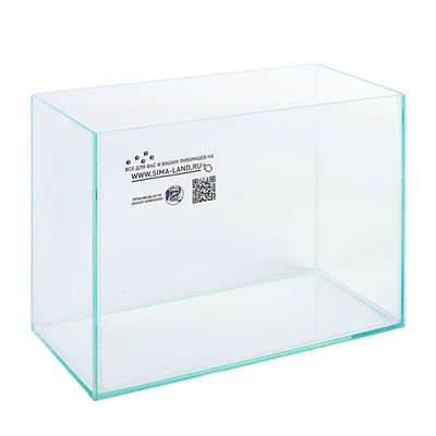 УЦЕНКА Аквариум прямоугольный с крышкой, 15 литров, 34×17×25/27.5 см, чёрный