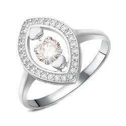 Кольцо, куб.циркон., BY-3176