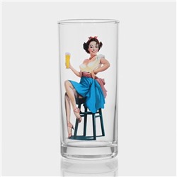 Набор стаканов Pin-up girls, 300 мл, набор 6 шт., стекло, рисунок МИКС