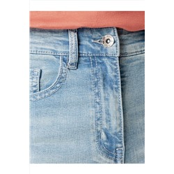 Джинсы трубы прямые с декоративной стиркой из эластичного денима VILATTE, 1230652