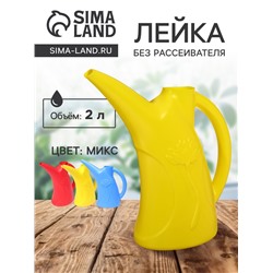 Лейка, 2 л, без рассеивателя, МИКС, «Лотос»