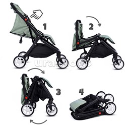 Коляска для кукол прогулочная, складная, с корзиной, цвет хакки, в пакете