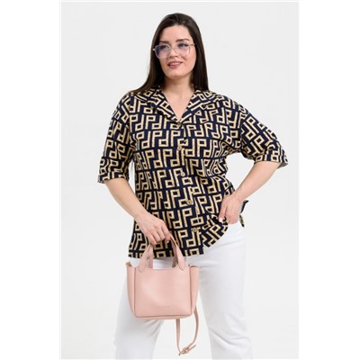 Рубашка 21603 (Орнамент синий)