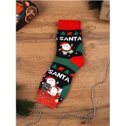 Носки р. 35-40 Новый год  / L826 /уп 10/400/1200/ ОДНА ПАРА/ МАРКА