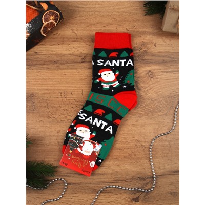 Носки р. 35-40 Новый год  / L826 /уп 10/400/1200/ ОДНА ПАРА/ МАРКА