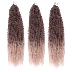 САМБА Афролоконы, 60 см, 270 г, тёмно-русый, бежевый HKBT1612/Т1310 (Бразилька)