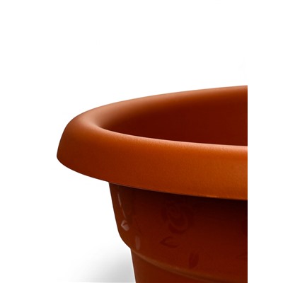 Горшок для цветов с поддоном «Борнео», 25.8 л, пластиковый, цвет терракотовый