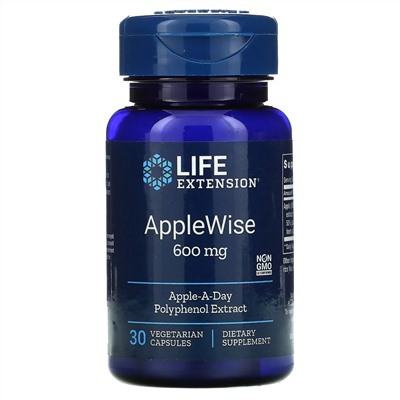 Life Extension, AppleWise, 600 мг, 30 растительных капсул
