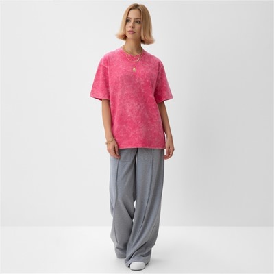 Футболка женская MINAKU, розовая, размер 50-52