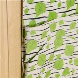 Настенный подвесной органайзер для бани на люверсах 8 отделений, с принтом «Берёзка», 62×30 см, войлок