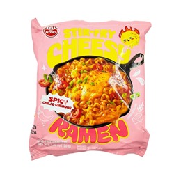 Острый стир-фрай Рамен со вкусом острого чили и сыра чеддера Отоки Otoki Ottogi Stir-fry Cheesy Ramen Spicy Chili & Cheddar (Корея), 120 г