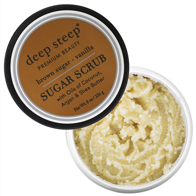 Deep Steep, Сахарный скраб, коричневый сахар и ваниль, 8 унций (226 г)