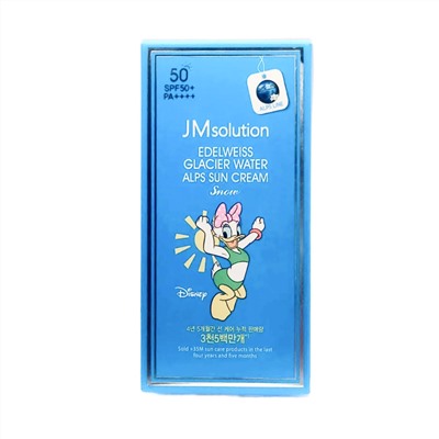 JMsolution Охлаждающий солнцезащитный крем / Edelweiss Glacier Water Alps Moist Suncream Snow SPF50+/PA++++ Disney Daisy Duck, 50 мл