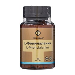 L-Фенилаланин TETRALAB, для концентрации, памяти и умственной активности, 500  мг, 60 капсул