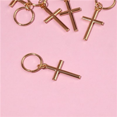 Пирсинг для волос «Крест», 3.7×1.3 см, 5 шт., цвет золотистый