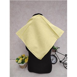 Платок косынка на голову и шею, хлопок, цвет лимонный