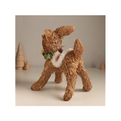 Фигурка новогодняя «Оленёнок в новогодней накидке», 18×15×21 см