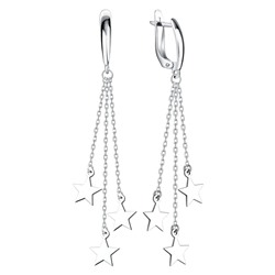 Серьги из серебра без вставки, Л-11765