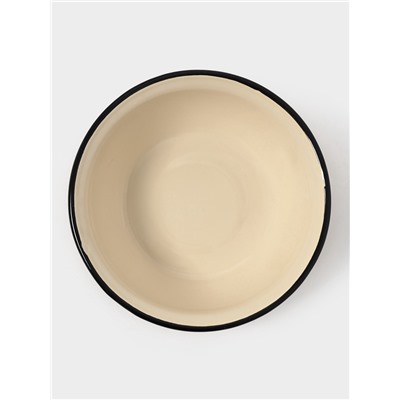 Миска эмалированная, 1 л, цвет слоновой кости