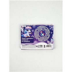 Подарочный набор новогодний, блокнот-раскраска и восковые мелки «Лошадка»