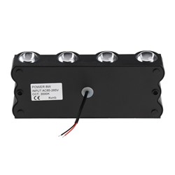 Светильник фасадный «Глосс», 8 Вт, 3000К, 4 луча, IP65, 220 В, пластиковый корпус, чёрный, свечение тёплое белое