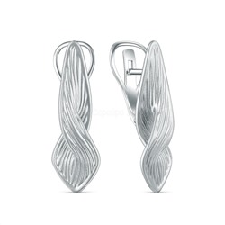 Серьги из серебра родированные 925 пробы с50263р