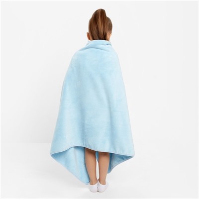 Полотенце детское «Крошка Я. Зайчик», 70×140 см, голубое