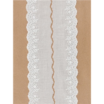 Кружево шитьё, 65 мм, 13.7±1 м, белое